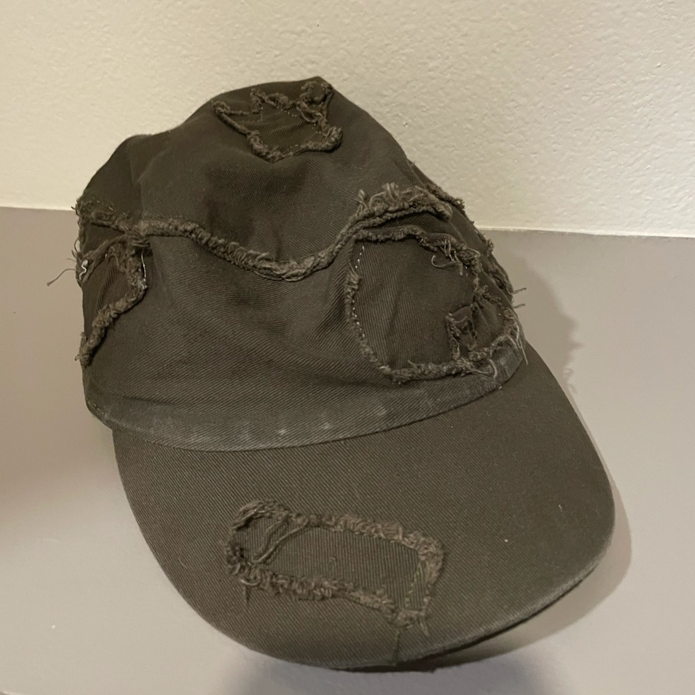 Olive dark green flat bill patches hat